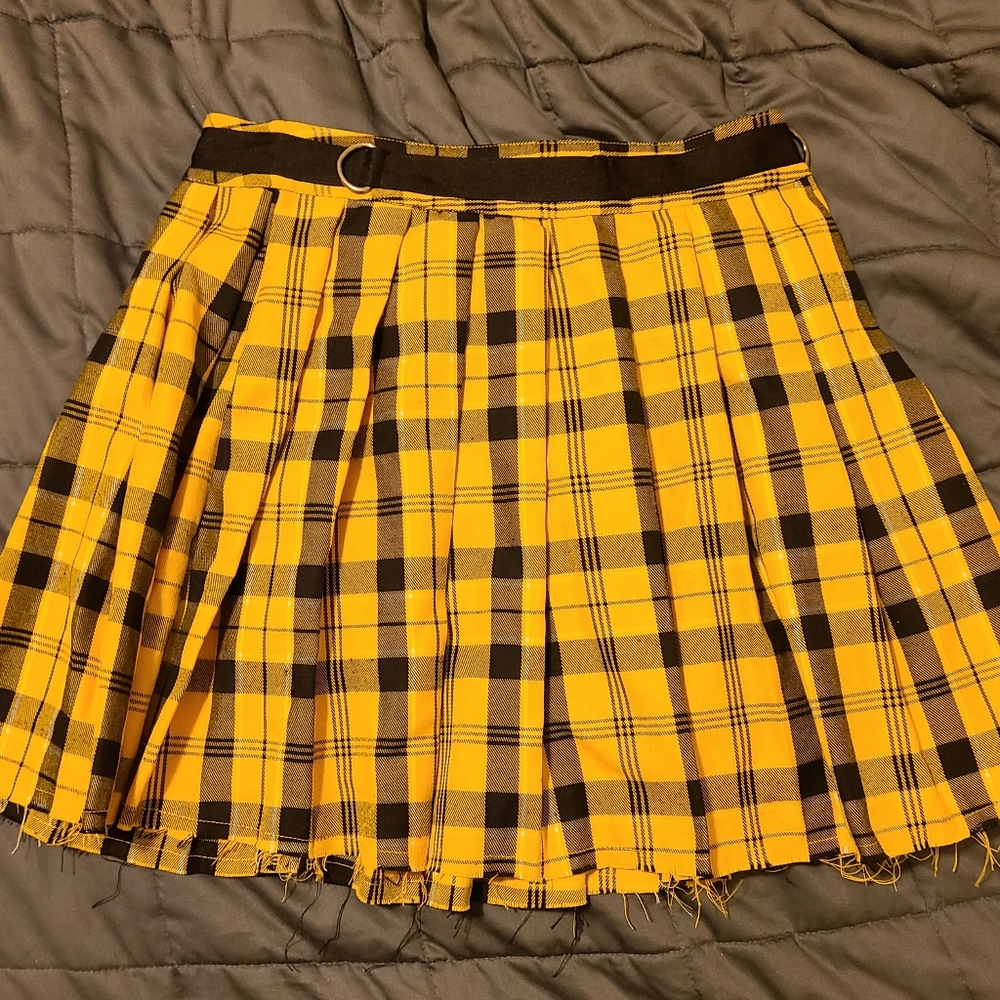 Current mood plaid skirt